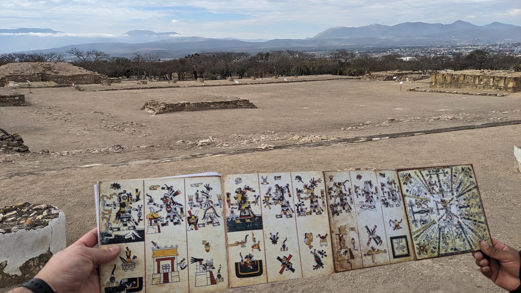Facsimile of the Amoxtli Tezcatlipoca in the Site Museum of Tehuacán (a ritual return).